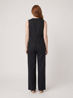 Mila linen jumpsuit back view