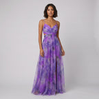 Mira floral summer dress violet