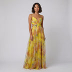 Mira floral summer dress yellow