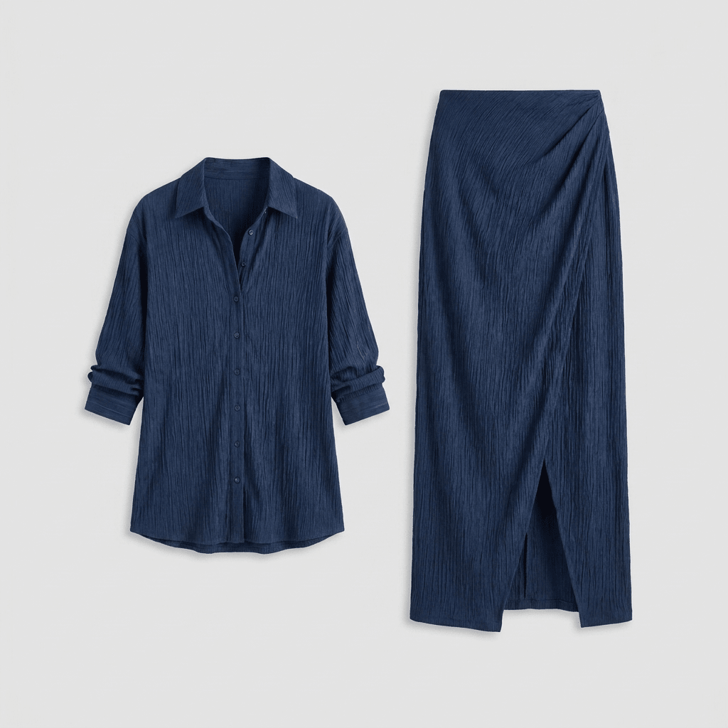 Nayla pleated set product flat-lay