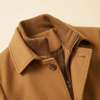Nelson wool-blend overcoat, collar detail