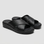 Nicolette orthopedic criss-cross sandals black