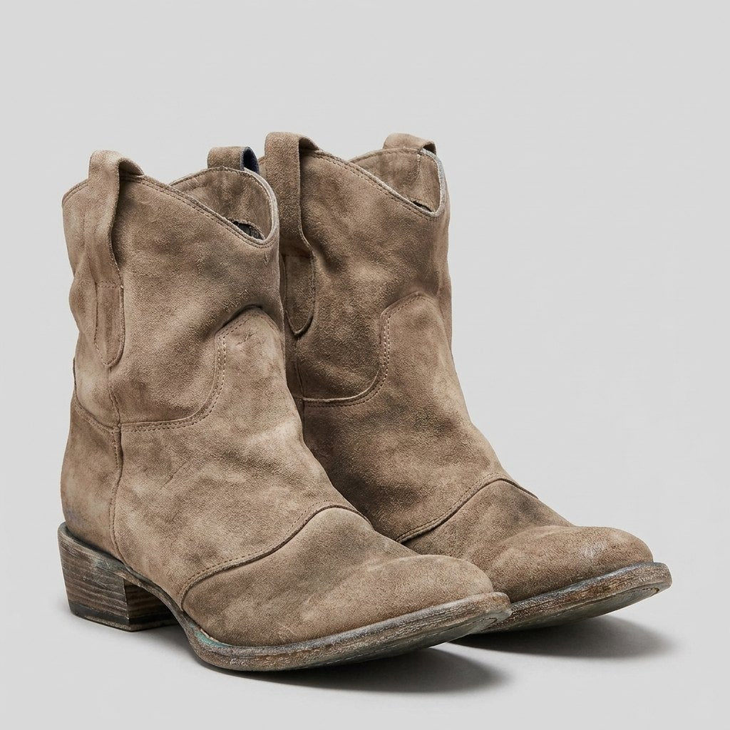 Olympe beige vintage western boots