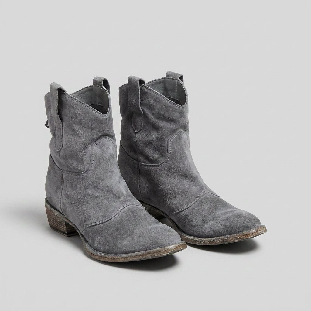 Olympe grey vintage western boots