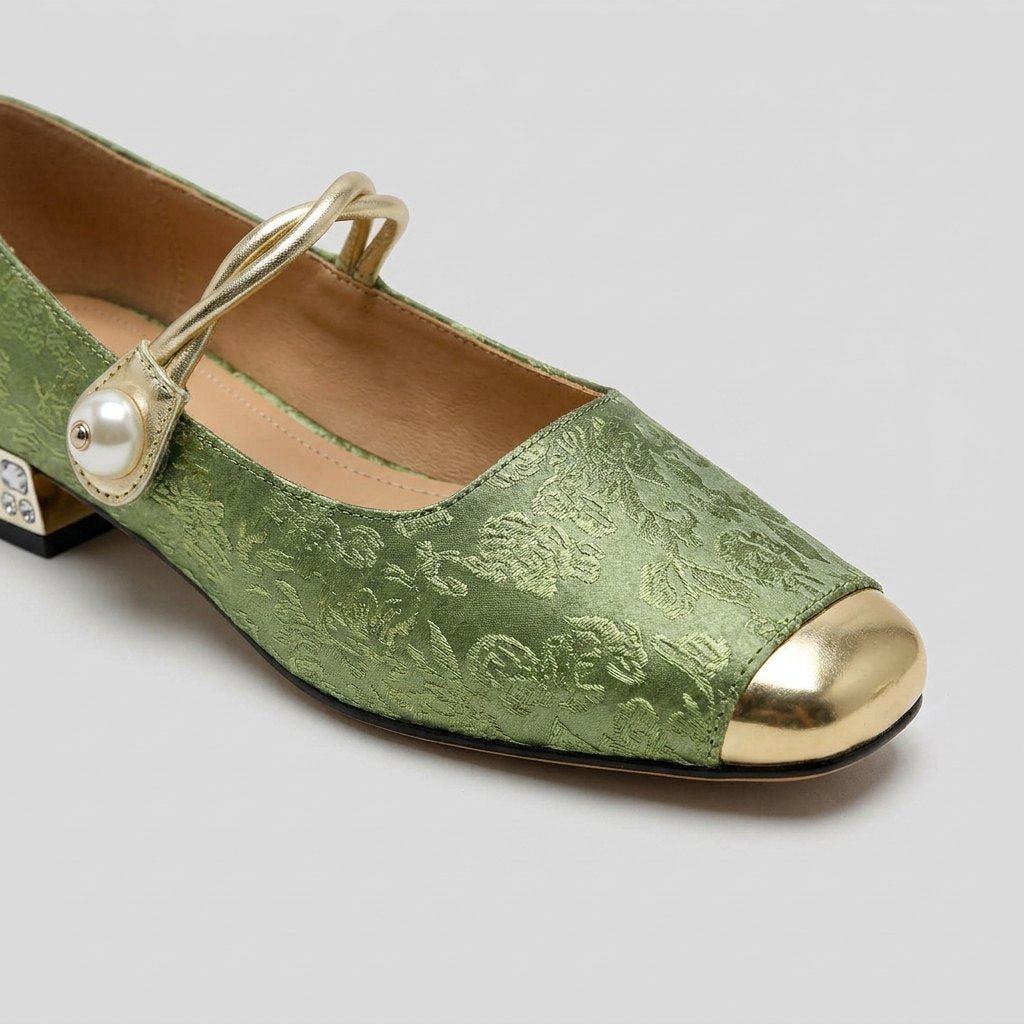 Pera Mary Jane flats embroidery detail