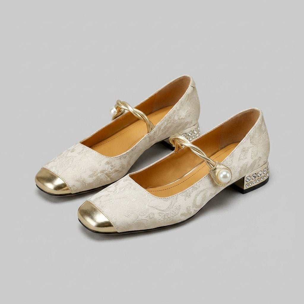 Pera Mary Jane flats ivory white
