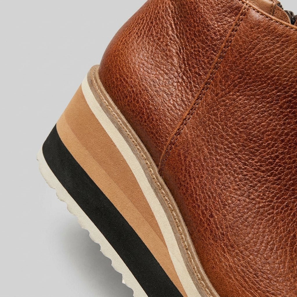 Pinnacle ankle boots sole and leather detail