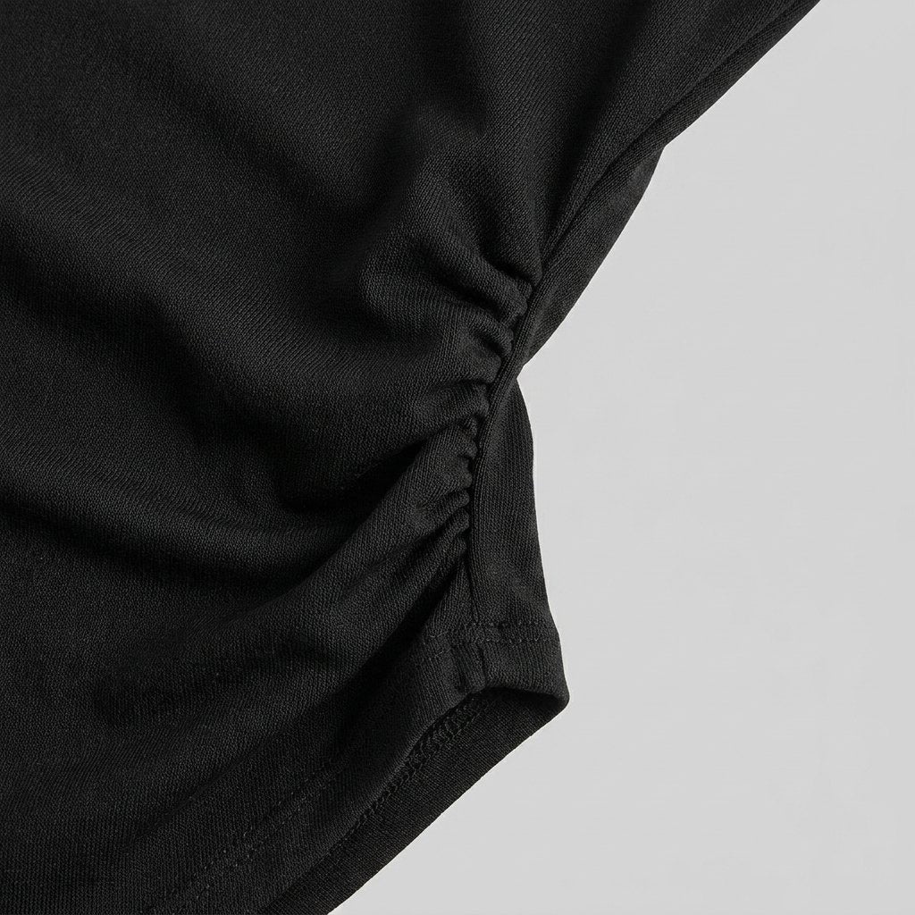 Ravishing jersey top ruching fabric detail