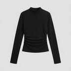 Ravishing black jersey top flat lay