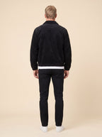 Salvador corduroy zip jacket black back view
