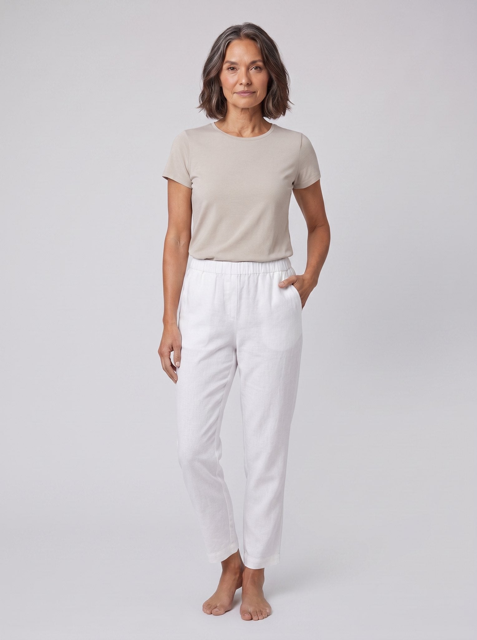 Sandara Coastal Breeze Trousers white, second front pose