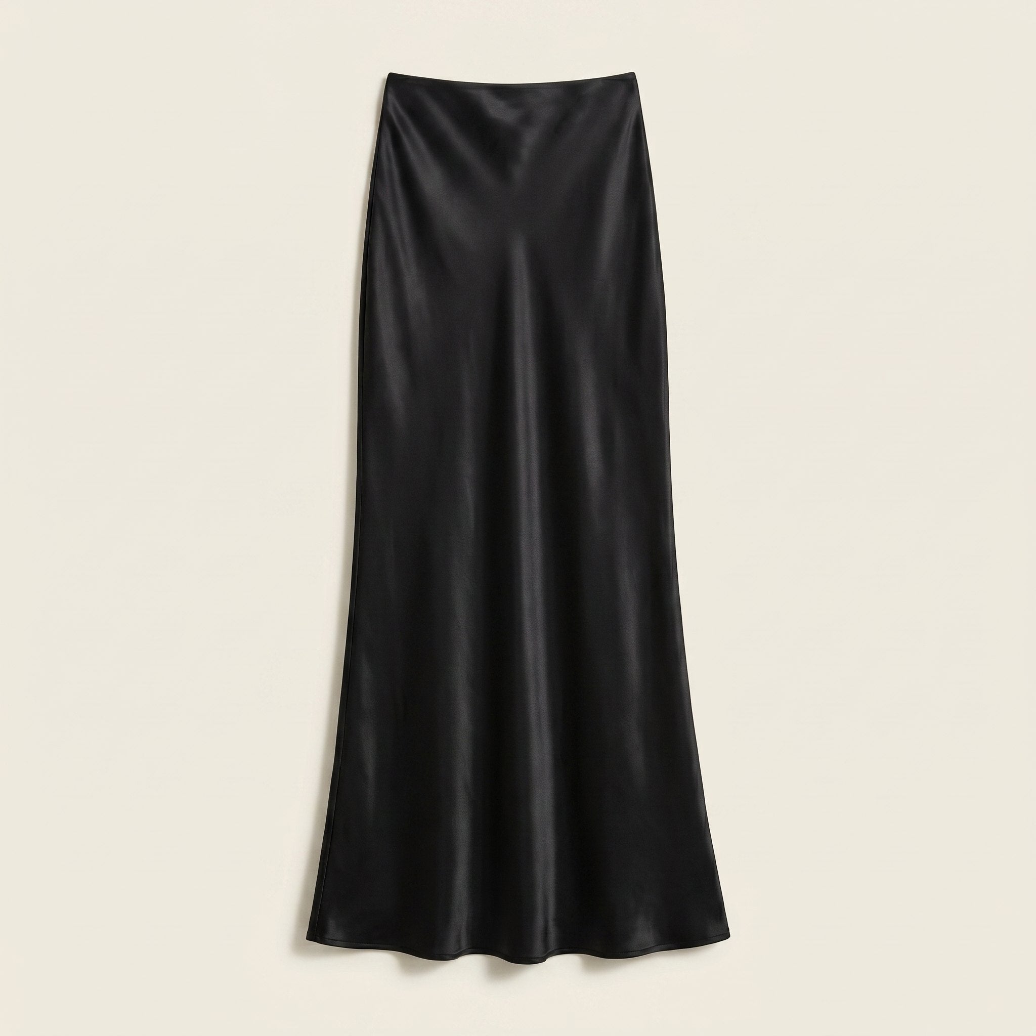 Satin maxi skirt black flat lay