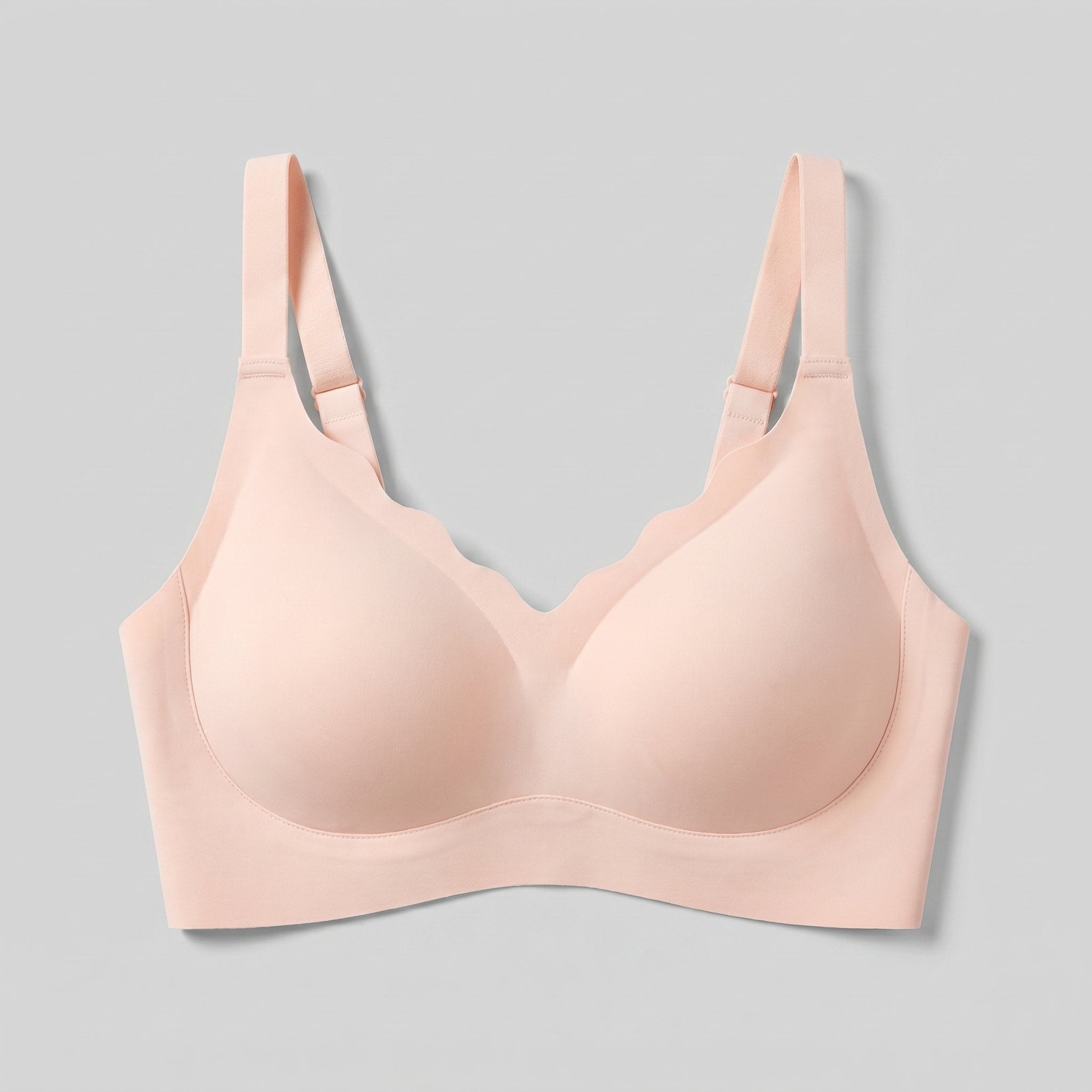 Sera seamless push-up bra apricot pink front