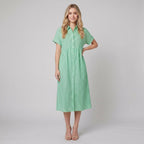Sierra striped shirt dress green