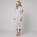 Sierra striped shirt dress white