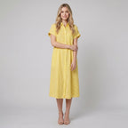 Sierra striped shirt dress yellow