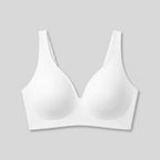 Sleek Deep V Bra White seamless wireless