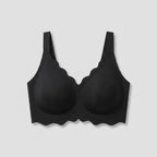 Sofia Wireless Bra Black scalloped