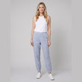 Sole Striped Trousers Blue on model