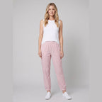 Sole Striped Trousers Pink on model