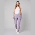 Sole Striped Trousers Purple on model