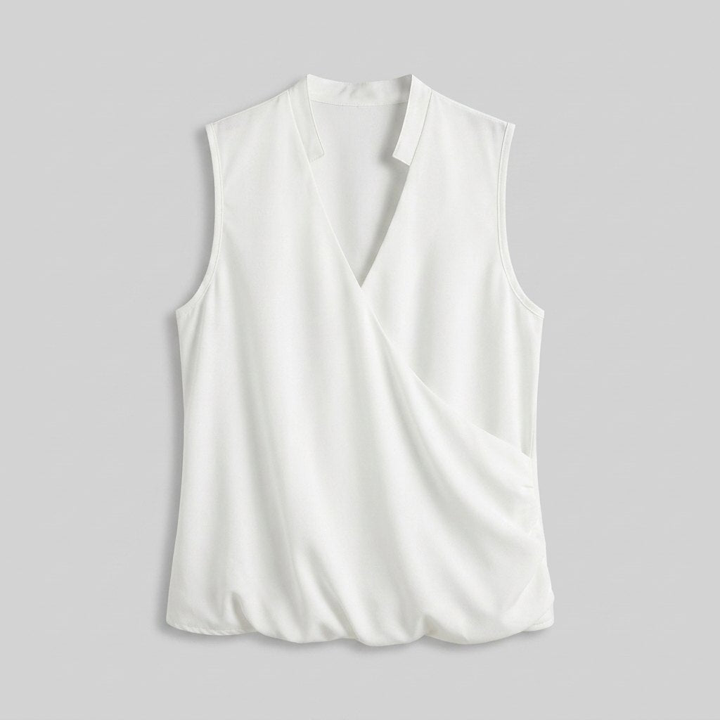 Soleil V-neck top flat lay