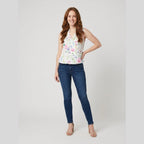 Soleil V-neck top flowers 1