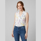 Soleil V-neck top flowers 2