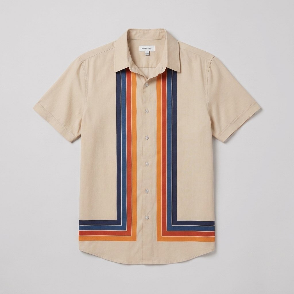 Teddy retro shirt product flat-lay