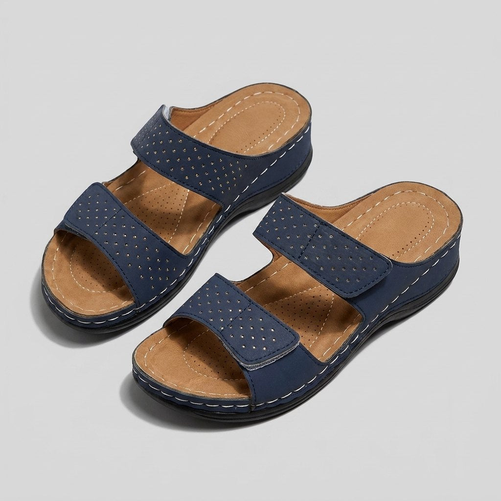 Theodora blue orthopedic sandals