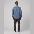Theodore vintage denim shirt back view
