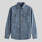 Theodore vintage denim shirt product flat lay