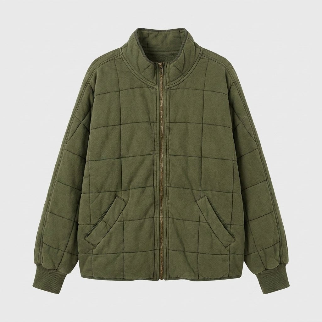 Timber oversized quilted jacket product flat lay