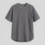 Vero mens waffle knit t-shirt gray product flat lay