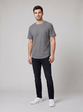 Vero mens waffle knit t-shirt gray on model