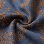Violet wedding guest fabric close-up