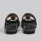 Vittoria Ibiza boho sandals rear view with elastic heel strap