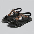 Vittoria Ibiza boho sandals black - front