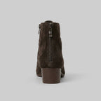 Viva suede ankle boot back zip