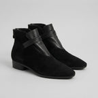 Viva suede ankle boots black pair