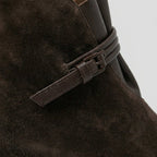 Viva suede boot strap detail