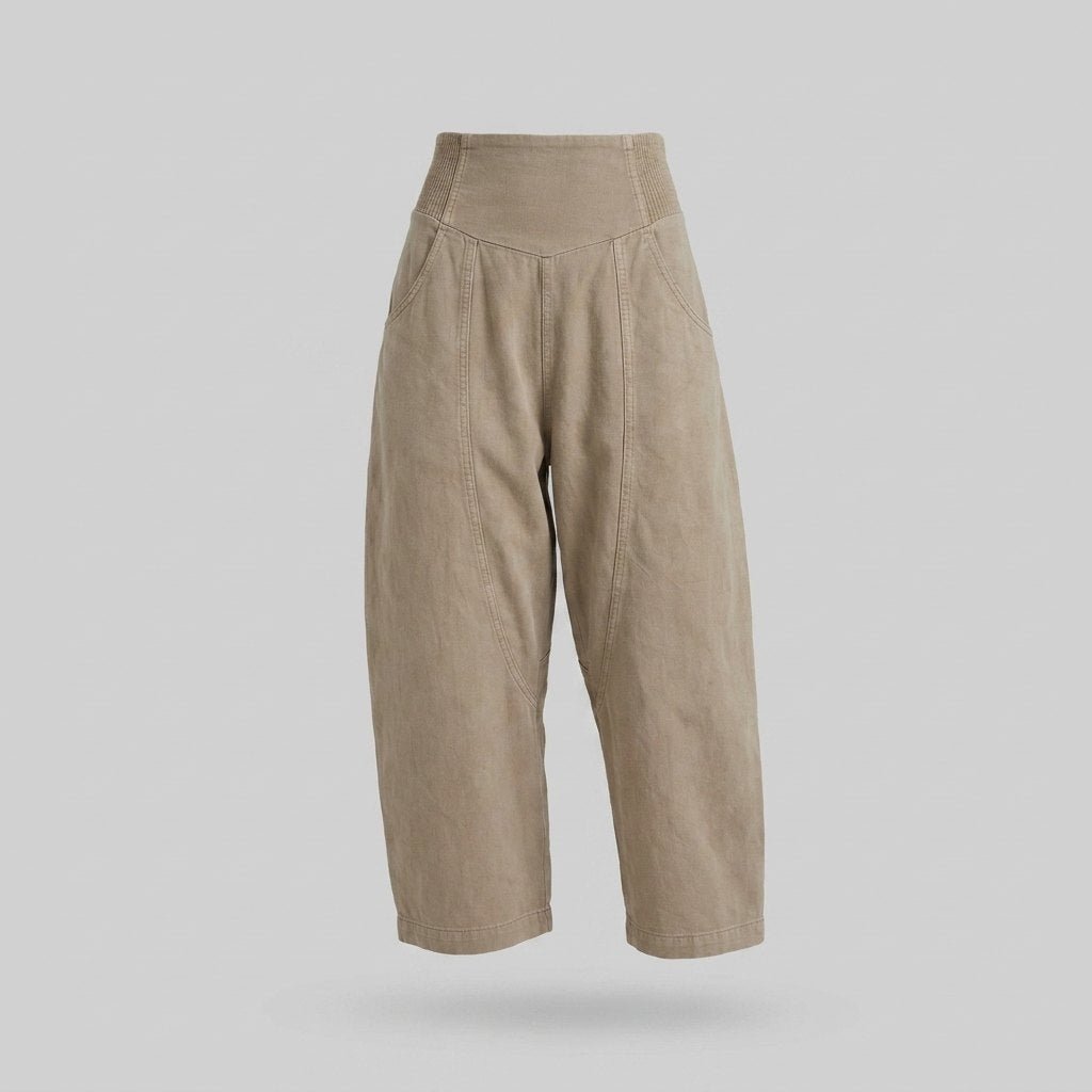 Wander khaki wide-leg pants product flat lay