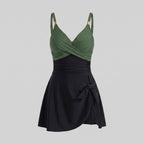 Waves swimdress black green