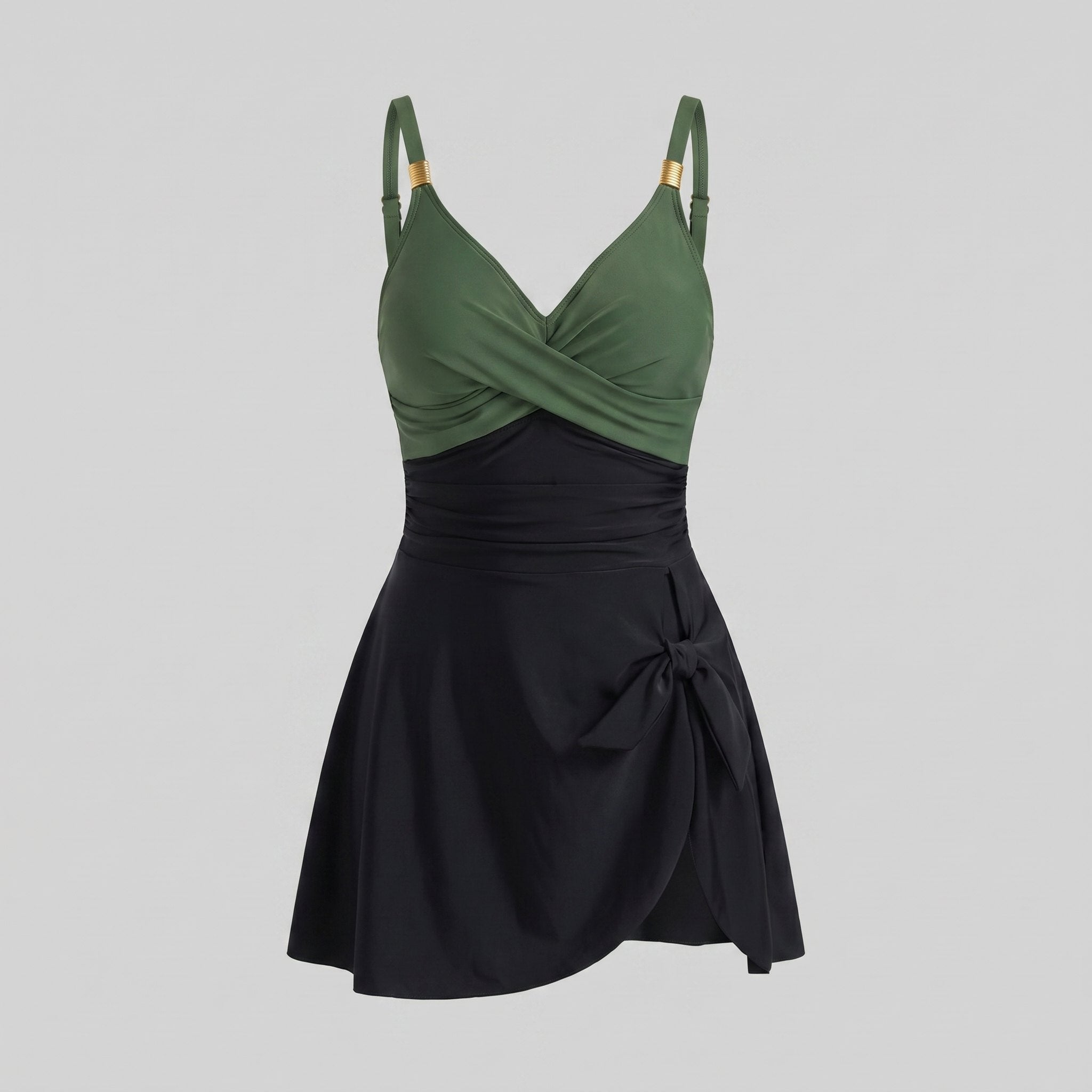 Waves swimdress black green