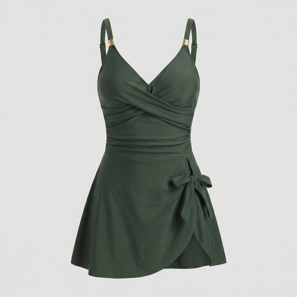 Waves swimdress dark green