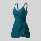 Waves swimdress peacock blue