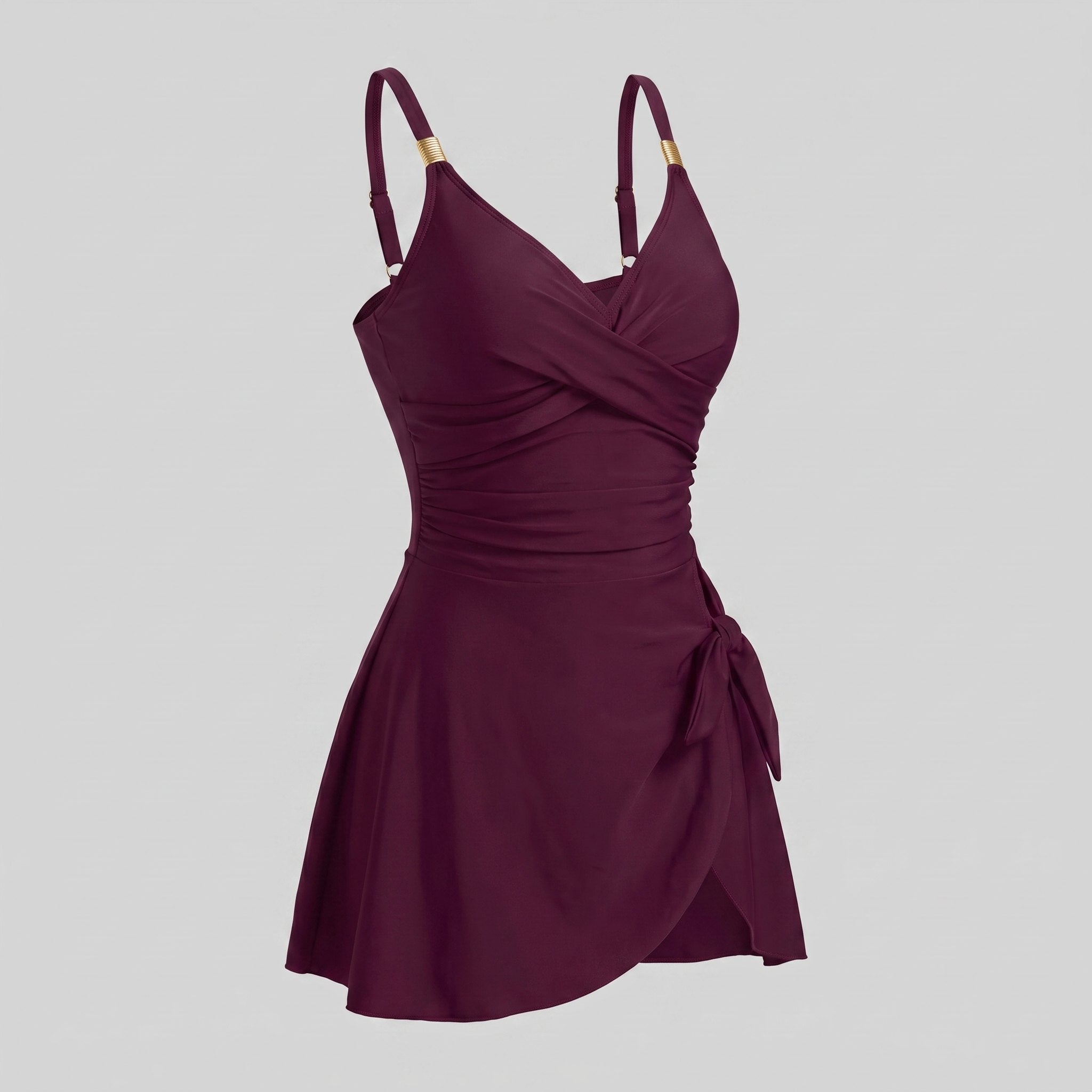 Waves swimdress wine red