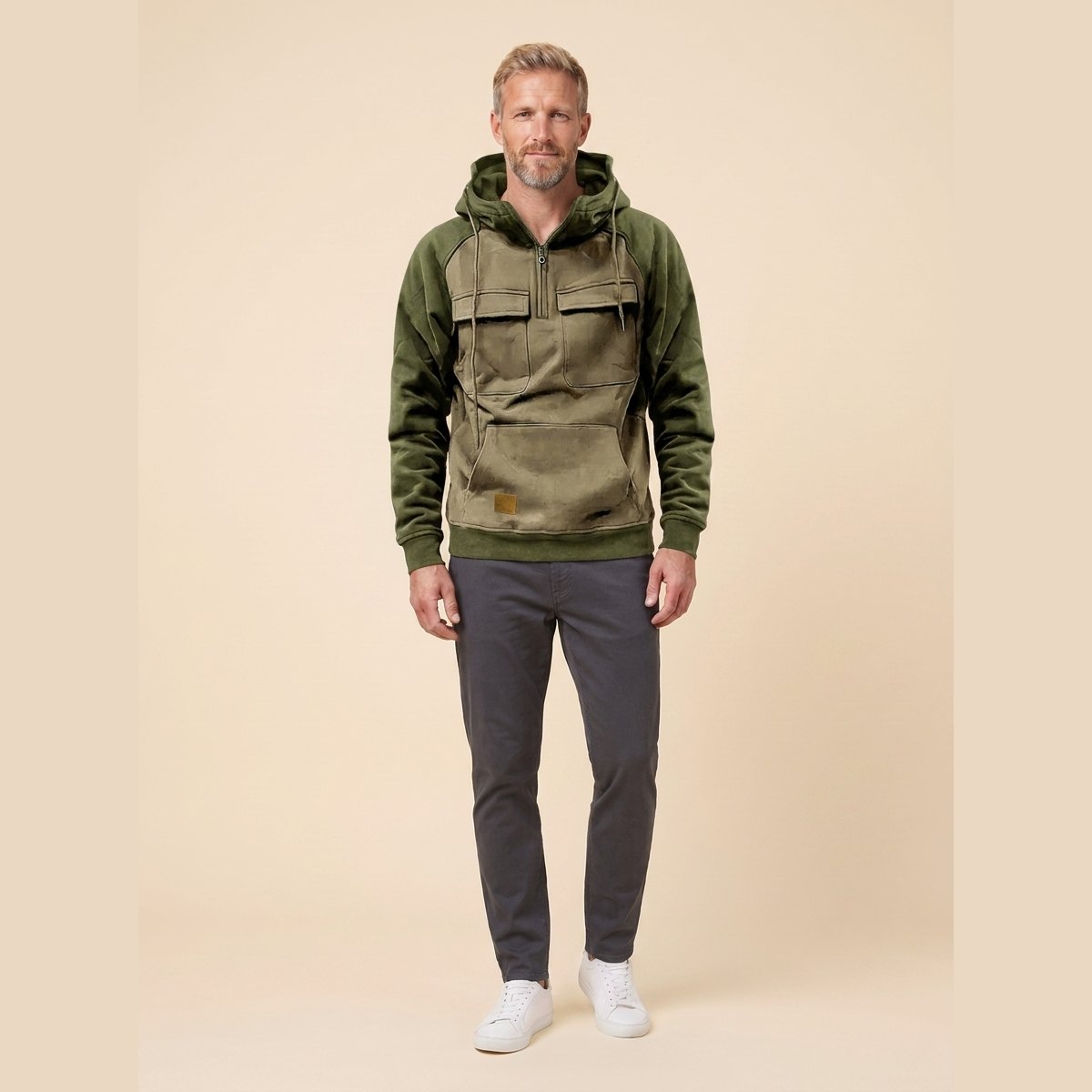 William Hoodie Green on model