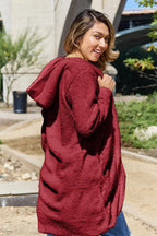 Women's Teddy Jacket, Hooded, Ribbed Thumbhole Cuffs, Unlined