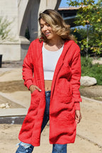 Women's Teddy Jacket, Hooded, Ribbed Thumbhole Cuffs, Unlined